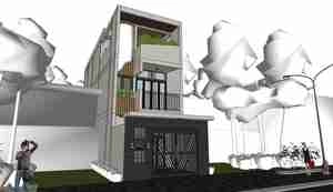 طراحی خانه‌ای مدرن و شیک با تلفیق طبیعت و معماری برای اسکچاپ