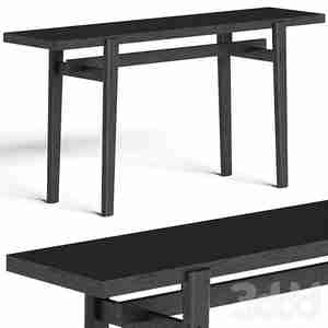 آبجکت میز چوبی بلند به رنگ مشکی  Poliform Home Hotel Console Table