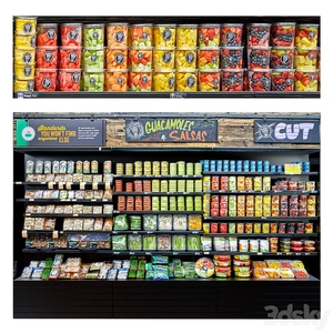 یخچال ویترینی فروشگاه بدون شیشه برای اسکچاپ