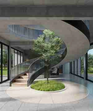 طراحی نما و داخلی ویلا مدرن در دل جنگل برای اسکچاپ