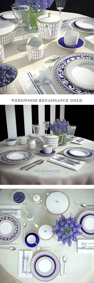 سرویس طلای رنسانس غذاخوری Wedgwood