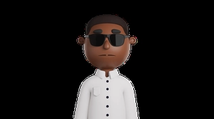 کاراکتر پسر 3d گرافیکی با لباس عربی