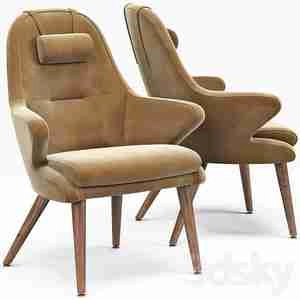 آبجکت صندلی مدرن  Kaia Lounge Chair