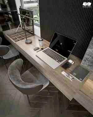 طراحی اتاق خواب با کمد دیواری مشکی و تخت سفید