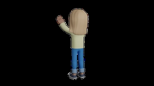 ابجکت دختر  3d در حال اشاره