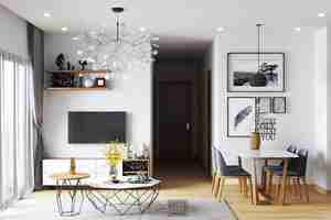 طراحی داخلی فضای نشیمن مدرن برای اسکچاپ