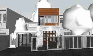 طراحی نما مدرن با دیتیل خیابان برای اسکچاپ