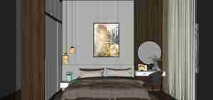 طراحی داخلی اتاق خواب مدرن برای اسکچاپ