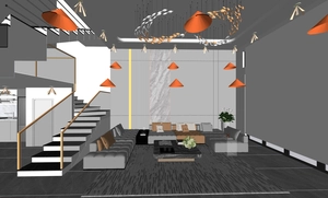 طراحی داخلی نشیمن و آشپزخانه تم سفید مدرن و مینیمال دوبلکس