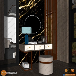 طراحی داخلی اتاق خواب لوکس و مدرن برای اسکچاپ
