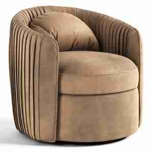 آبجکت صندلی دسته دار تکی Fantasia Indigo Swivel Armchair