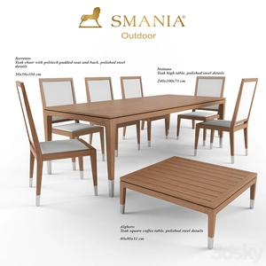 میز صندلی چوبی SMANIA