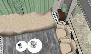 طراحی داخلی فضای نشیمن و پذیرایی نئوکلاسیک برای اسکچاپ