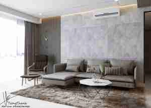 تلفیقی از مدرنیته و آرامش در فضای نشیمن برای اسکچاپ