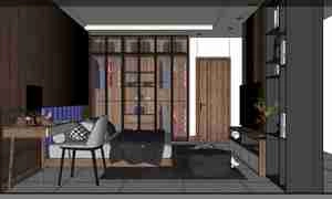 طراحی داخلی اتاق خواب مدرن برای اسکچاپ