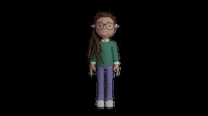 دختر 3d ایستاده