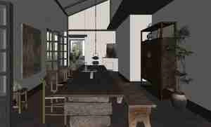 فضای داخلی قدیمی و سنتی برای اسکچاپ