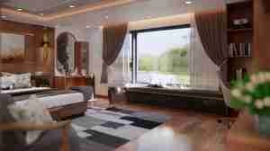 طراحی داخلی اتاق خواب مدرن برای اسکچاپ