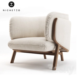 صندلی راحتی با رنگ سفید Nichetto 102s Stanley Armchair