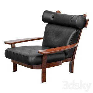 صندلی دسته دار چوبی مشکی
