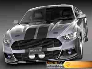 Ford Mustang GT500 Eleanor 2015 3D Model مدلینگ ماشین