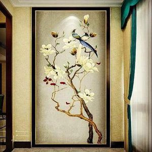 نقاشی دیواری شاخه گل
