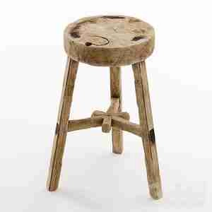 چهار پایه چوبی قدیمی سبک وینتج Vintage wooden stool