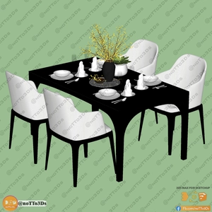 انواع میز و صندلی ناهارخوری برای اسکچاپ