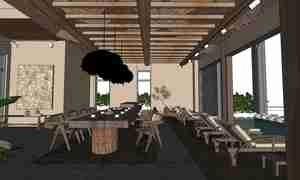 طراحی داخلی با ترکیبی از طبیعت و آرامش برای اسکچاپ