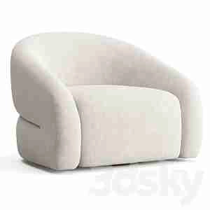 مبل تک راحتی سفید