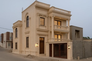 طراحی نما کلاسیک با هوش مصنوعی در سه طبقه زنجان