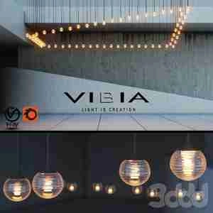 لوستر بزرگ برای وید با آویز های ریز گرد Vibia Algorithm