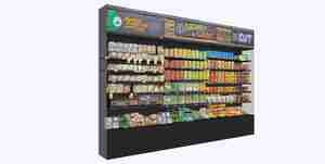 یخچال ویترینی فروشگاه بدون شیشه برای اسکچاپ