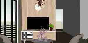 طراحی داخلی نشیمن مینیمال برای اسکچاپ