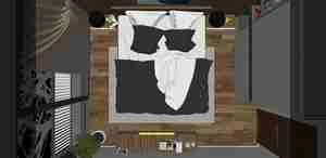 طراحی داخلی اتاق خواب مدرن برای اسکچاپ