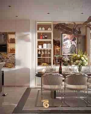 طراحی دکوراسیون لوکس طلایی و لاکچری خانوم بازیگر سوجان