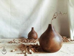 گلدان چوبی