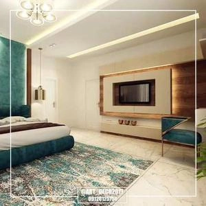 طراحی مدرن دکوراسیون داخلی اتاق خواب ویلای دوبلکس