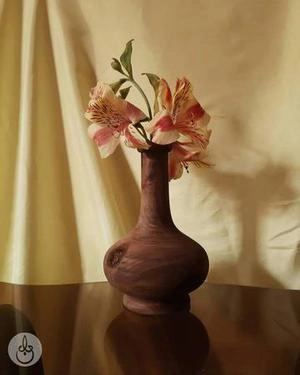 گلدان تکی جنس چوب