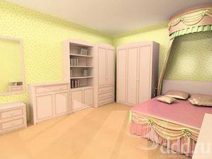 ست  کامل اتاق کودک طرح کلاسیک با رنگ گل بهی