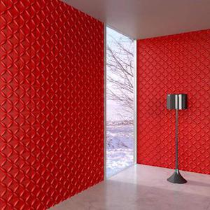 ابجکت 3d دیواری سه بعدی با رنگ قرمز