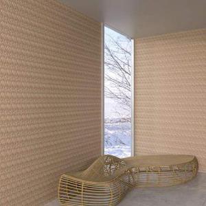 3d دیواری سه بعدی با میز موجی چوبی