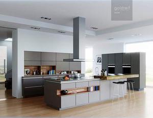 طراحی کابینت آشپزخانه مدرن با جزیره بزرگ 4