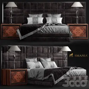 تخت خواب با ست پاتختی smania