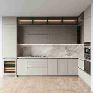 طراحی سن آماده آشپزخانه با طرح چوب  kitchen