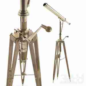 تلسکوپ طلایی parisian_brass_telescope