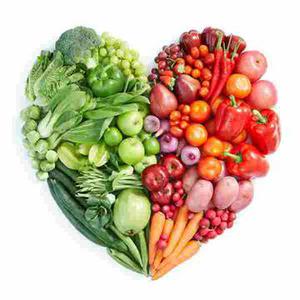 میوه و سبزیجات به  شکل قلب