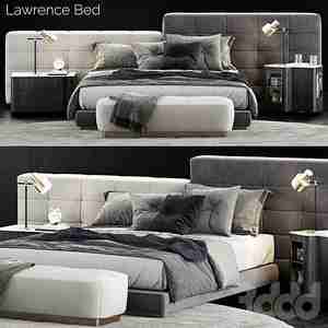 تخت خواب با عسلی و پاف پاتختی Minotti Lawrence 99