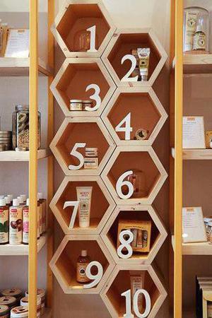 قفسه با پنج ضلعی چوبی یک طراحی خاص زیبا