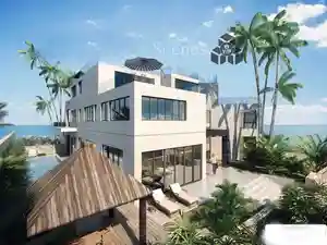 طراحی ویلای لب ساحل | مدل آماده رندر